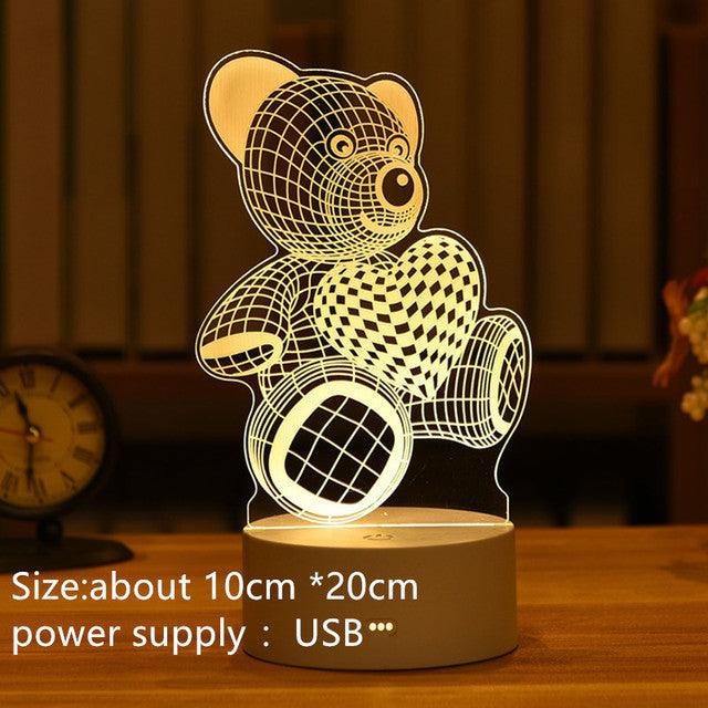 3D Acrylic Led Lamp - CozyNest